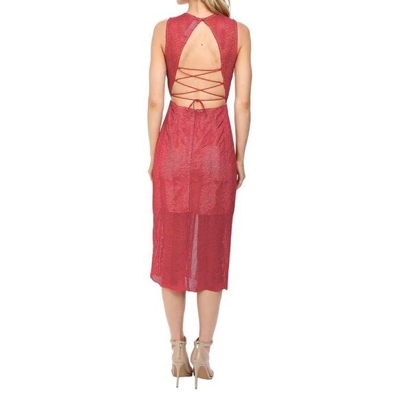 KEEPSAKE WOMEN'S Red Ochre Think Twice Lace Dress Size Small NWT - Picture 13 of 13